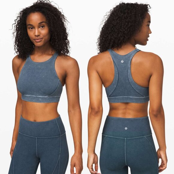 Lululemon Bob and Weave Bra In Washed Night Diver Size 4 - Picture 1 of 5
